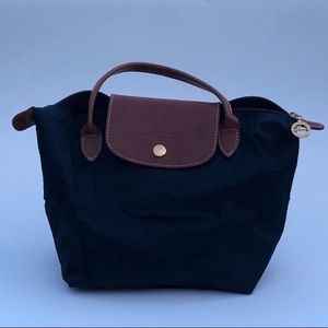 Authentic navy blue long champ mini